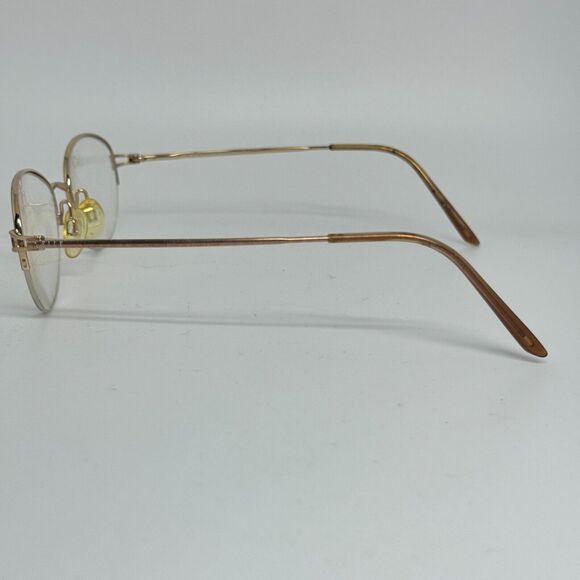Elle Eyeglasses El18519 Gold Metal Frame 51-19-140 Half Rimless H14538 - Picture 3 of 8